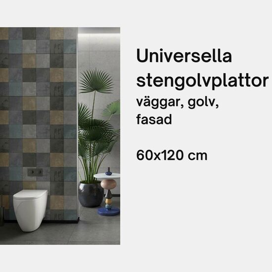 Universella stengolvplattor – väggar, golv och fasad 60×120 cm